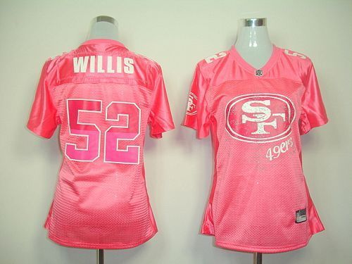 49ers #52 Patrick Willis Pink 2011 Women's Fem Fan NFL Jersey